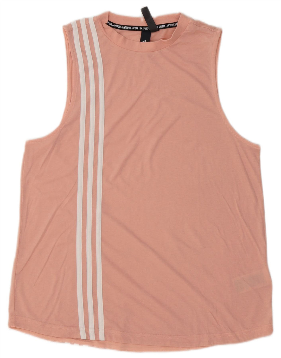 ADIDAS Womens Vest Top UK 16/18 Large Pink Cotton