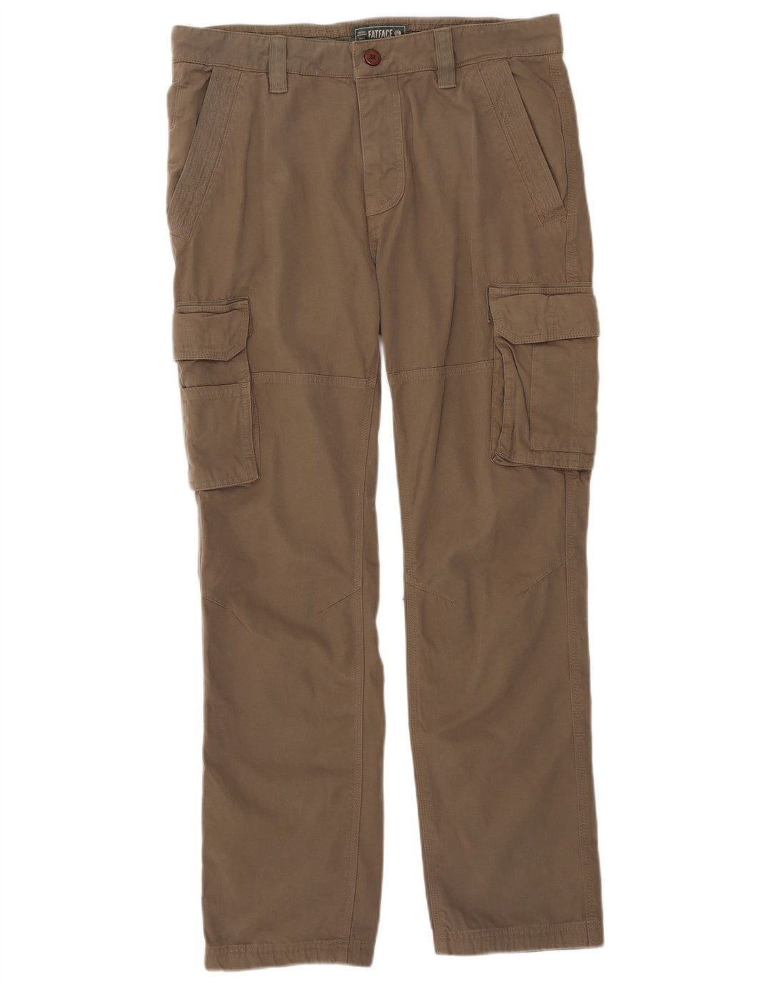 Fat Face Mens Straight Cargo Trousers W34 L31 Khaki