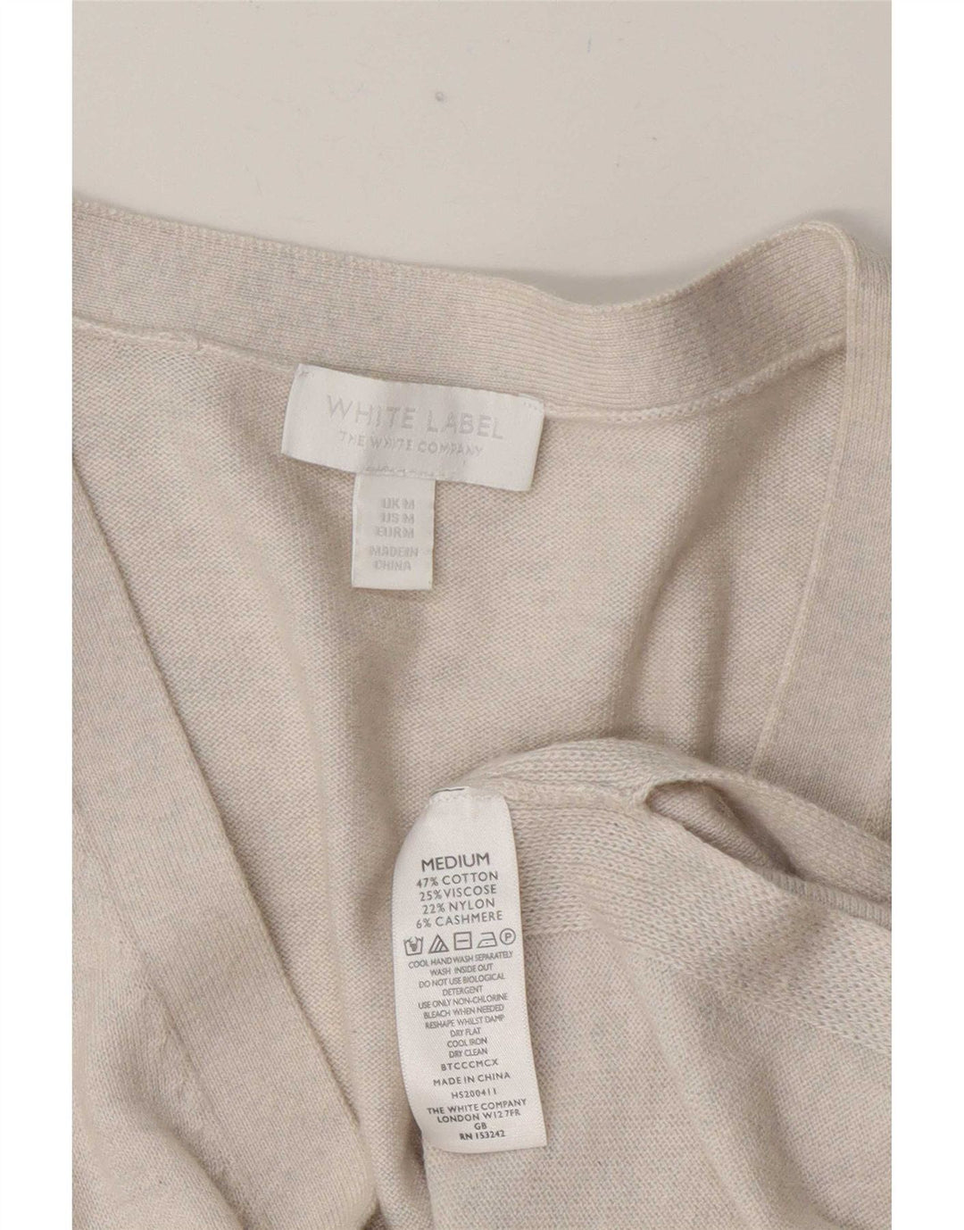 White Label Womens Sleeveless Oversized Cardigan Sweater UK 14 Medium Off