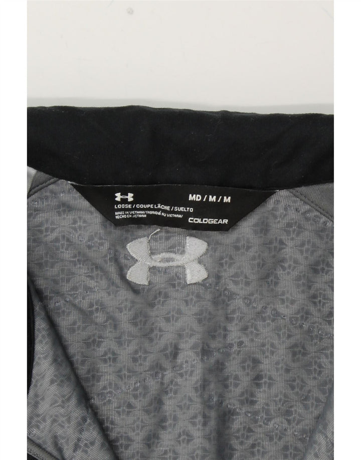 UNDER ARMOUR Mens Cold Gear Pullover Tracksuit Top Medium Grey Colourblock
