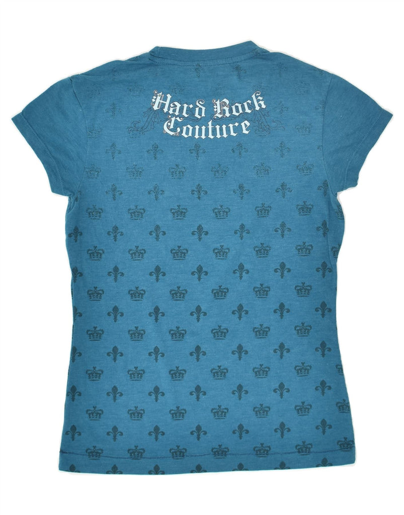 HARD ROCK CAFE Womens New York Graphic T-Shirt Top UK 12 Medium Blue | Vintage Hard Rock Cafe | Thrift | Second-Hand Hard Rock Cafe | Used Clothing | Messina Hembry 