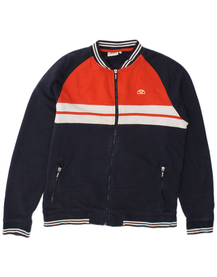 Ellesse Mens Tracksuit Top Jacket XL Navy Blue Colourblock Cotton