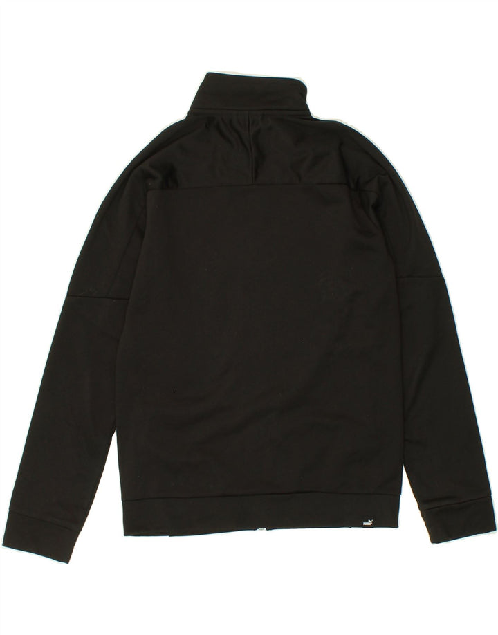 PUMA Boys Graphic Tracksuit Top Jacket 11-12 Years Black Polyester Vintage Puma and Second-Hand Puma from Messina Hembry 