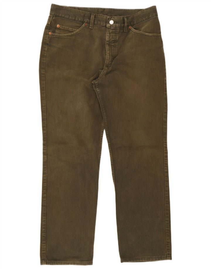 Mustang Mens Straight Jeans W36 L32 Green Cotton