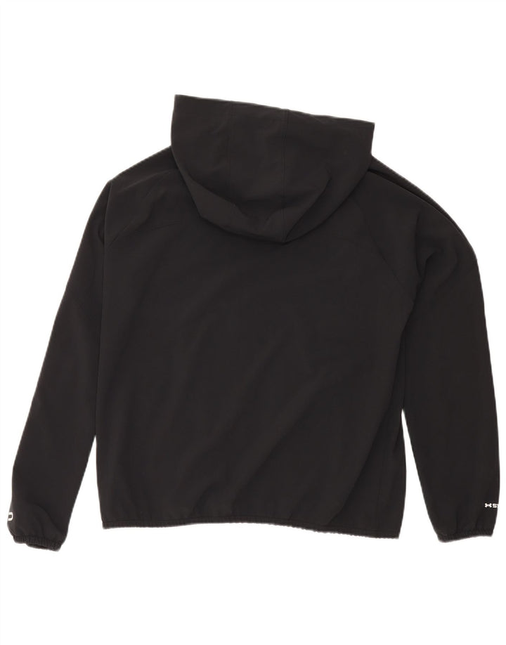 Under Armour Mens Hooded Tracksuit Top Jacket Medium Black Polyester