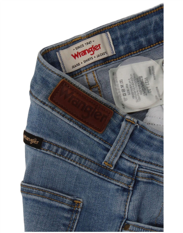 Wrangler Womens Straight Jeans W27 L32 Blue Cotton