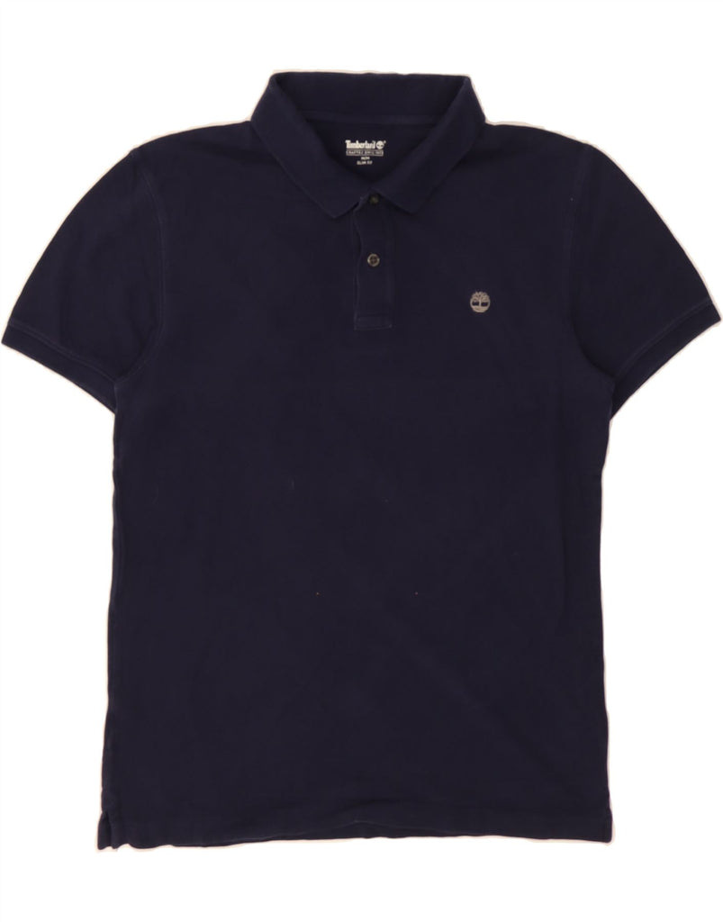 TIMBERLAND Mens Slim Fit Polo Shirt Medium Navy Blue Cotton Vintage Timberland and Second-Hand Timberland from Messina Hembry 