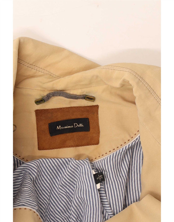 Massimo Dutti Womens Trench Coat UK 10 Small Beige