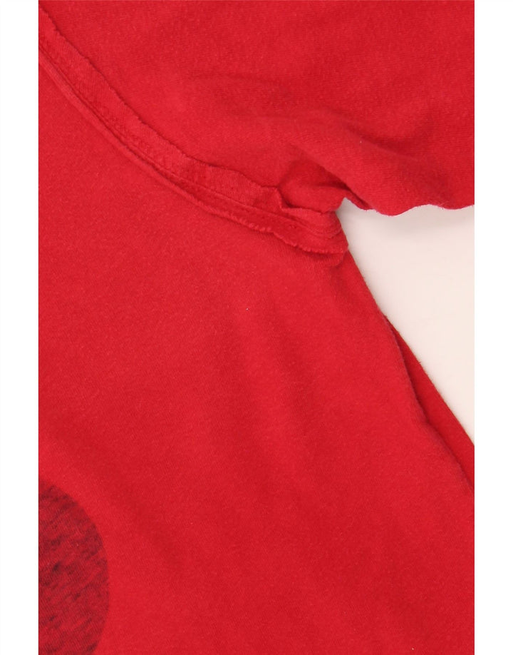 LEVI'S Womens Graphic Top Long Sleeve UK 18 XL Red Cotton
