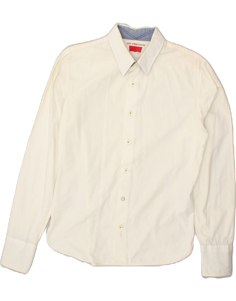 LEVI'S Mens Shirt Small Off White Cotton | Vintage Levi's | Thrift | Second-Hand Levi's | Used Clothing | Messina Hembry 