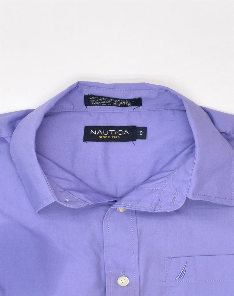 NAUTICA Boys Shirt 7-8 Years Blue Cotton | Vintage | Thrift | Second-Hand | Used Clothing | Messina Hembry 