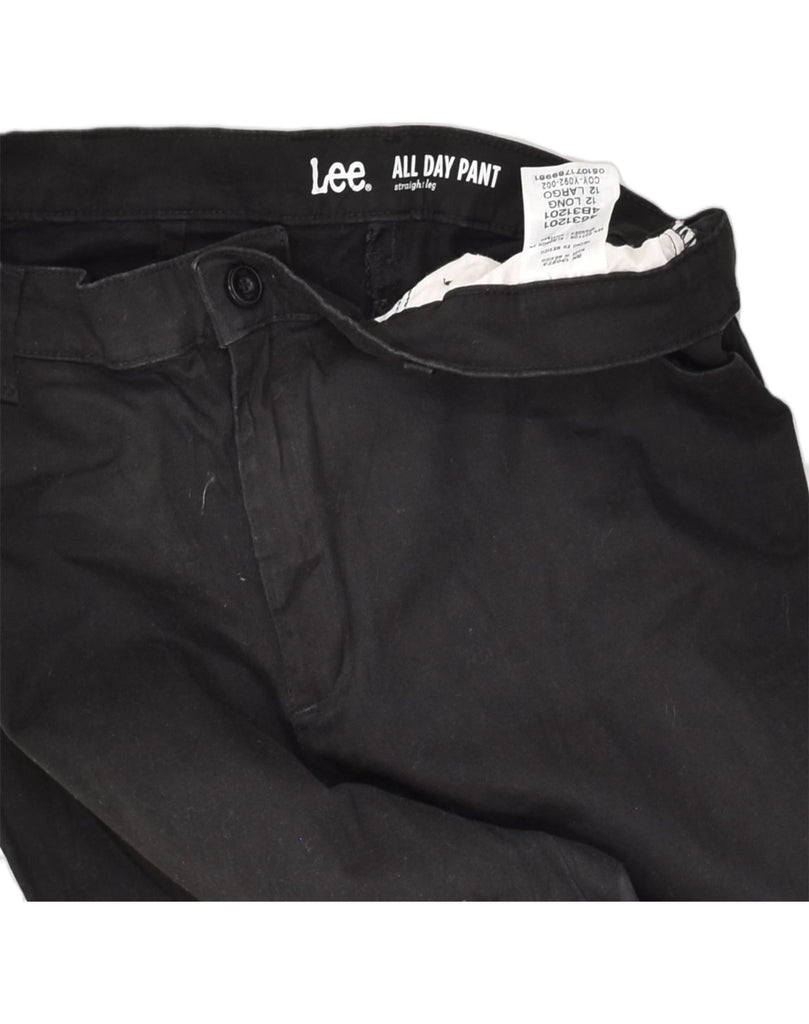 LEE Womens Slim Chino Trousers US 12 Large W32 L32 Black Cotton | Vintage Lee | Thrift | Second-Hand Lee | Used Clothing | Messina Hembry 