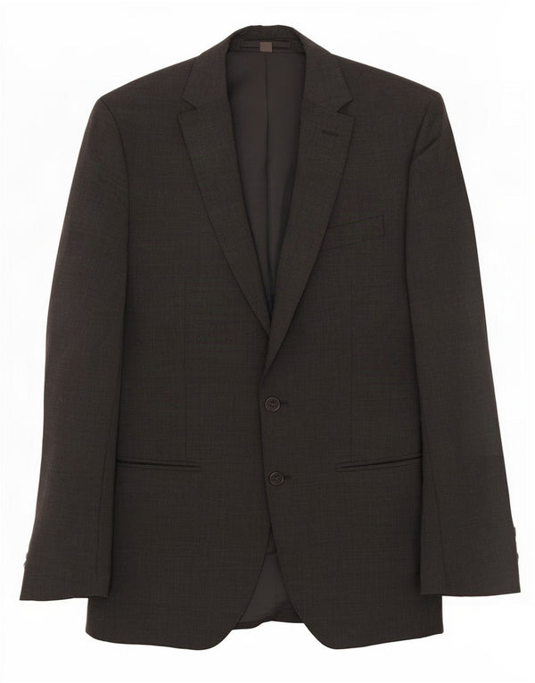Marks & Spencer Mens 2 Button Blazer Jacket Size 38 Medium Grey Wool