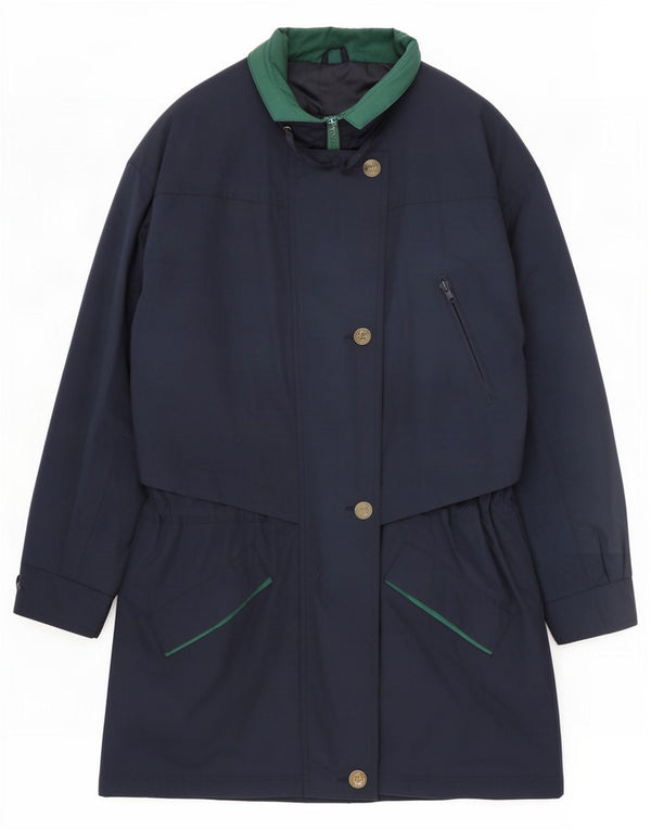 St. Bernard Womens Oversized Raincoat UK 10 Small Navy Blue Polyester