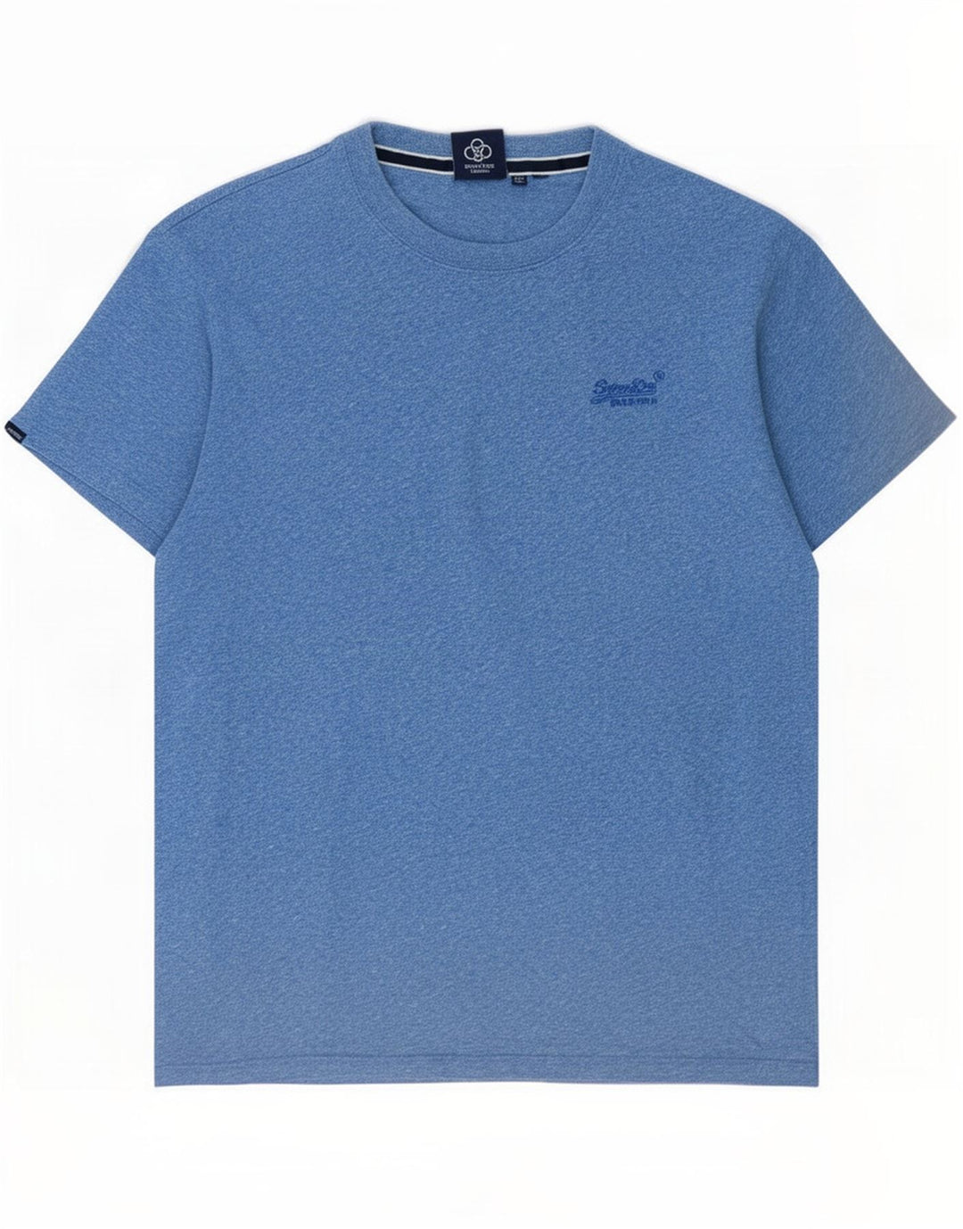 Superdry Mens T-Shirt Top Medium Blue Flecked Cotton