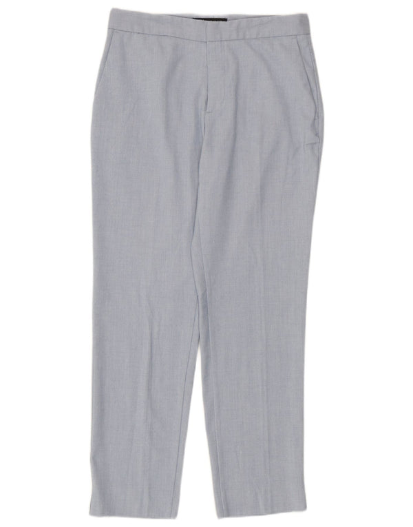 Zara Womens Straight Chino Trousers EU 38 Small W28 L27 Blue Polyester