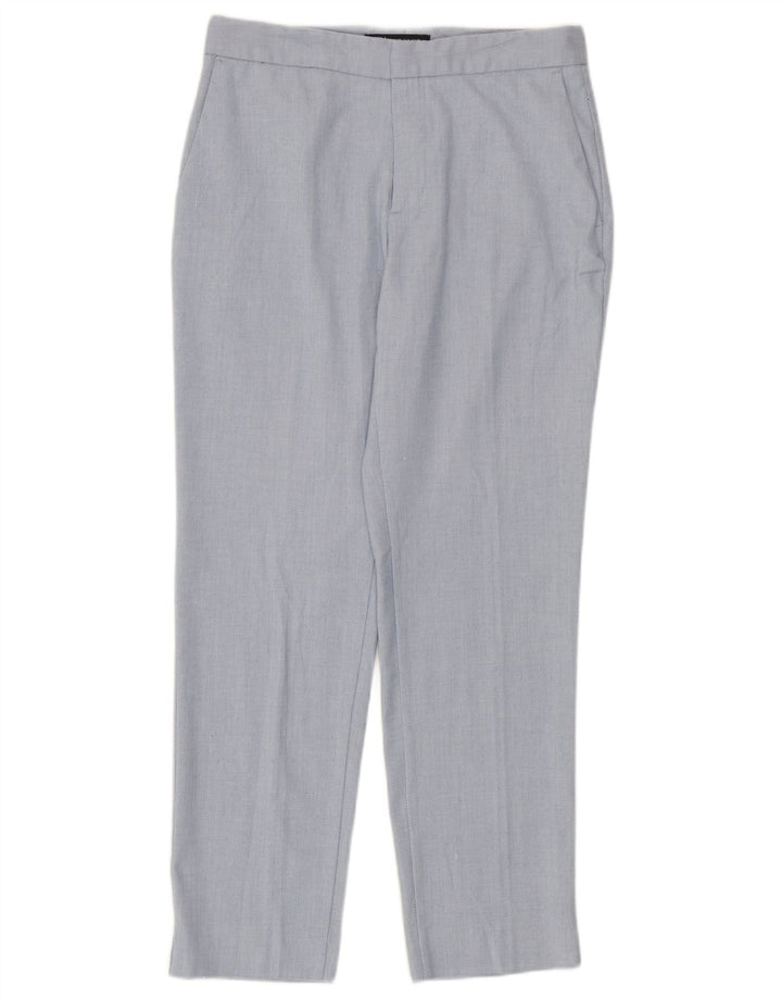 Zara Womens Straight Chino Trousers EU 38 Small W28 L27 Blue Polyester