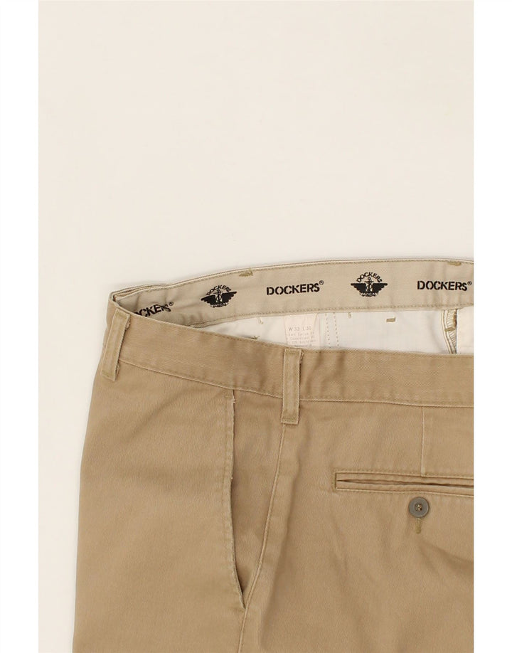 DOCKERS Mens Straight Chino Trousers W33 L27  Beige Cotton Vintage Dockers and Second-Hand Dockers from Messina Hembry 