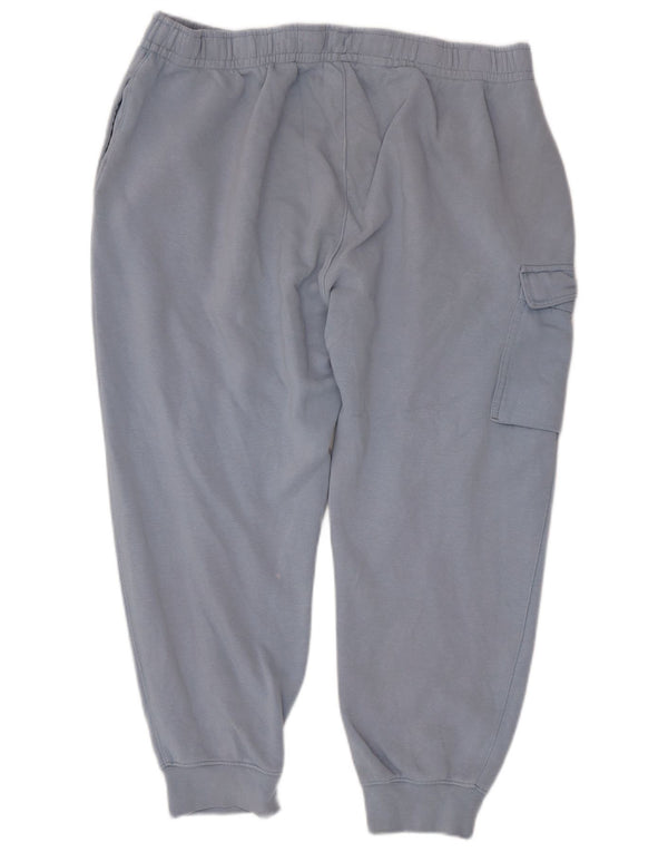 Nike Mens Swoosh Graphic Cargo Tracksuit Trousers Joggers XL Blue Cotton