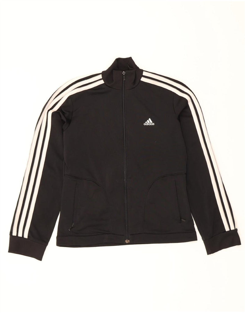 ADIDAS Womens Tracksuit Top Jacket UK 10 Small  Black Polyester Vintage Adidas and Second-Hand Adidas from Messina Hembry 