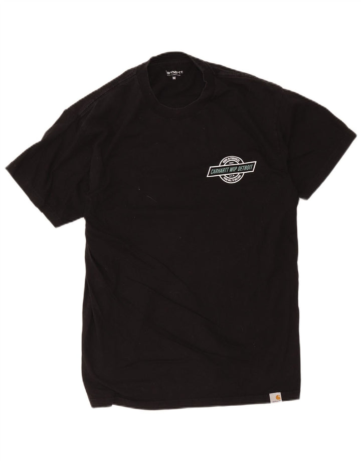 Carhartt Mens Graphic T-Shirt Top Medium Black Cotton