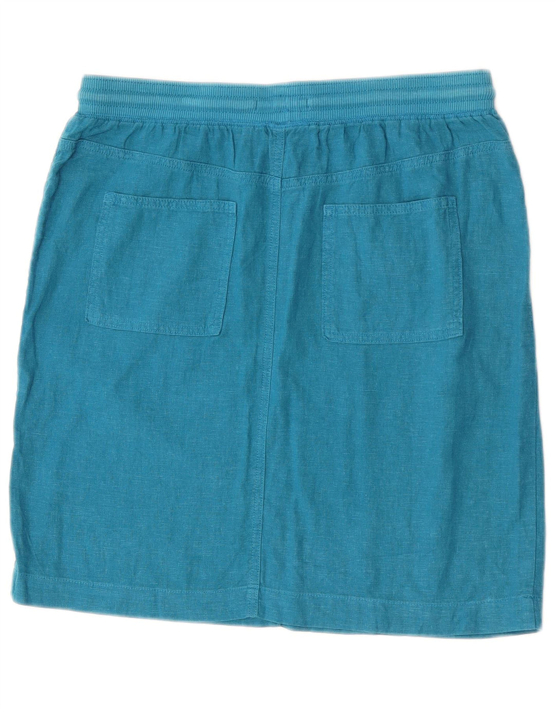 Marks & Spencer Womens Straight Skirt UK 12 Medium W30  Blue Linen