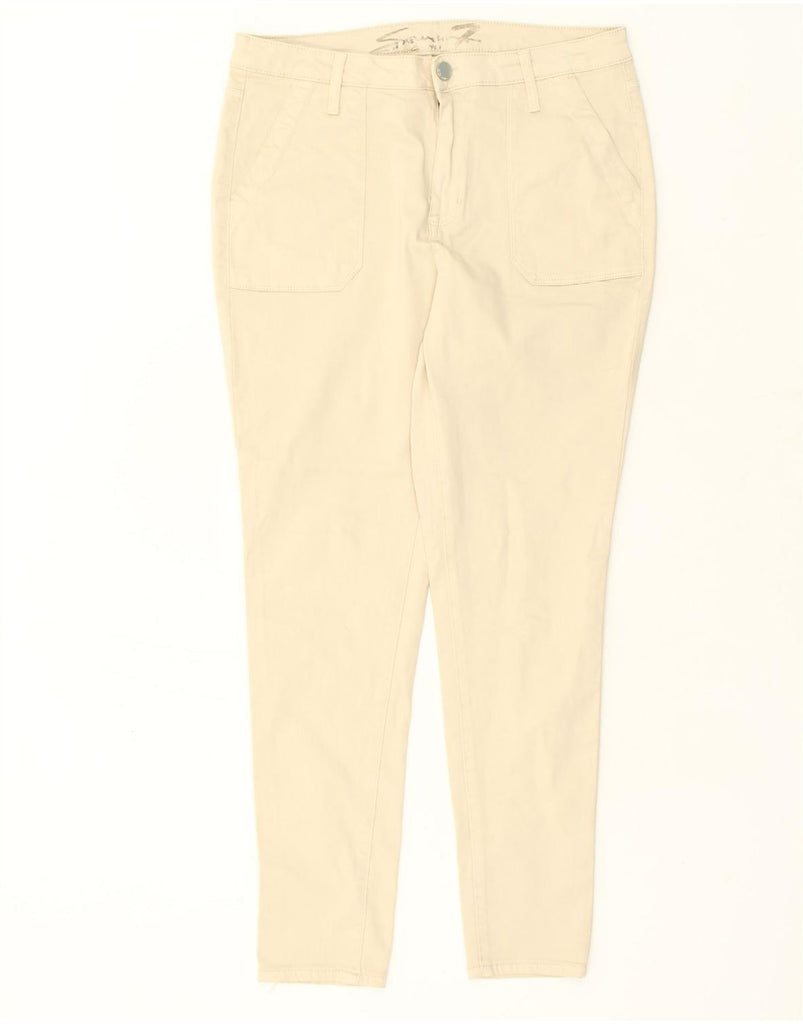 SEVEN 7 Womens Slim Chino Trousers US 12 Large W32 L29 Beige | Vintage Seven 7 | Thrift | Second-Hand Seven 7 | Used Clothing | Messina Hembry 