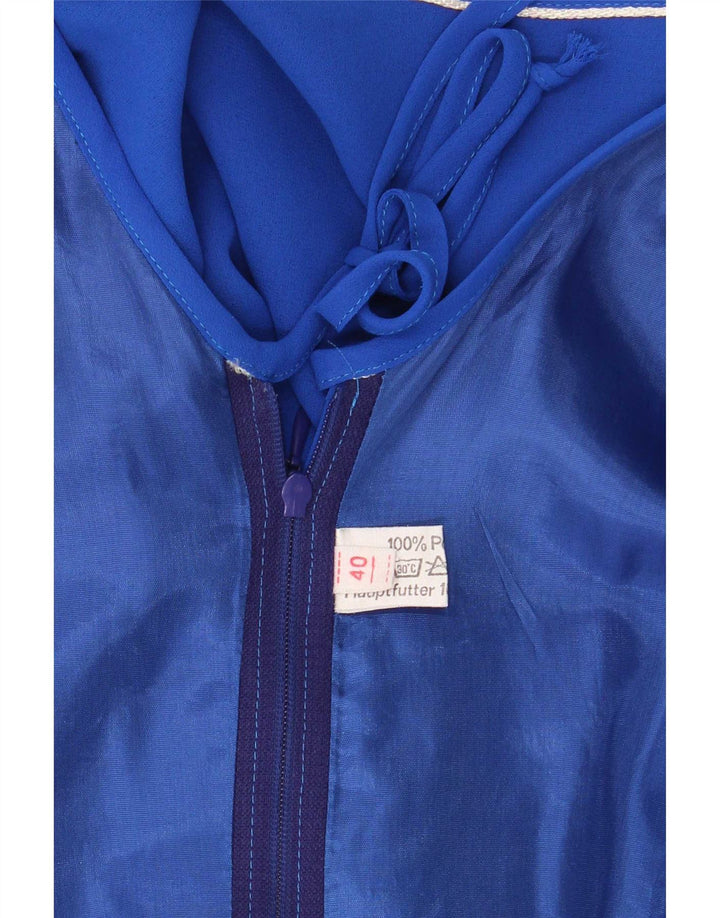 Vintage Womens A-Line Dress IT 40 Small Blue Polyester