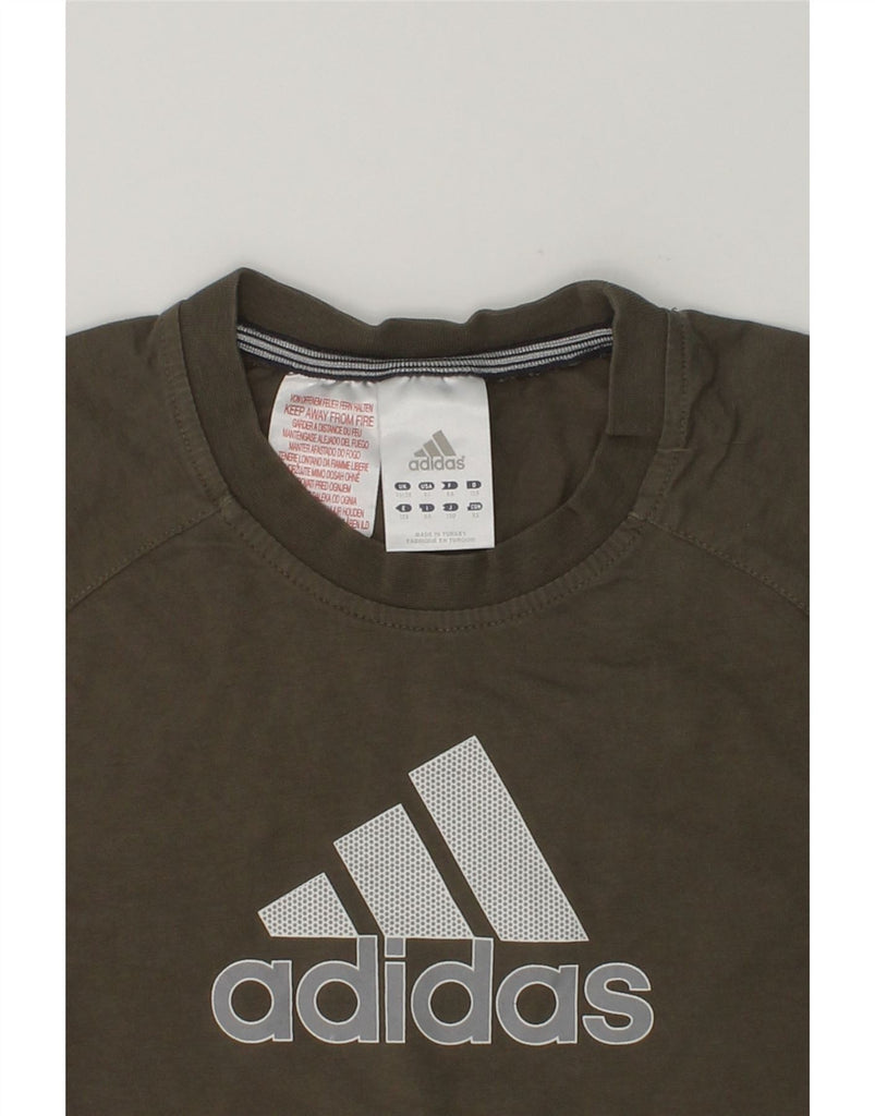 ADIDAS Boys Graphic T-Shirt Top 7-8 Years Grey Cotton | Vintage Adidas | Thrift | Second-Hand Adidas | Used Clothing | Messina Hembry 