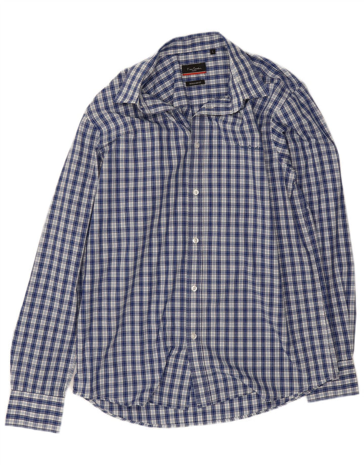 Pierre Cardin Mens Shirt Large Blue Check