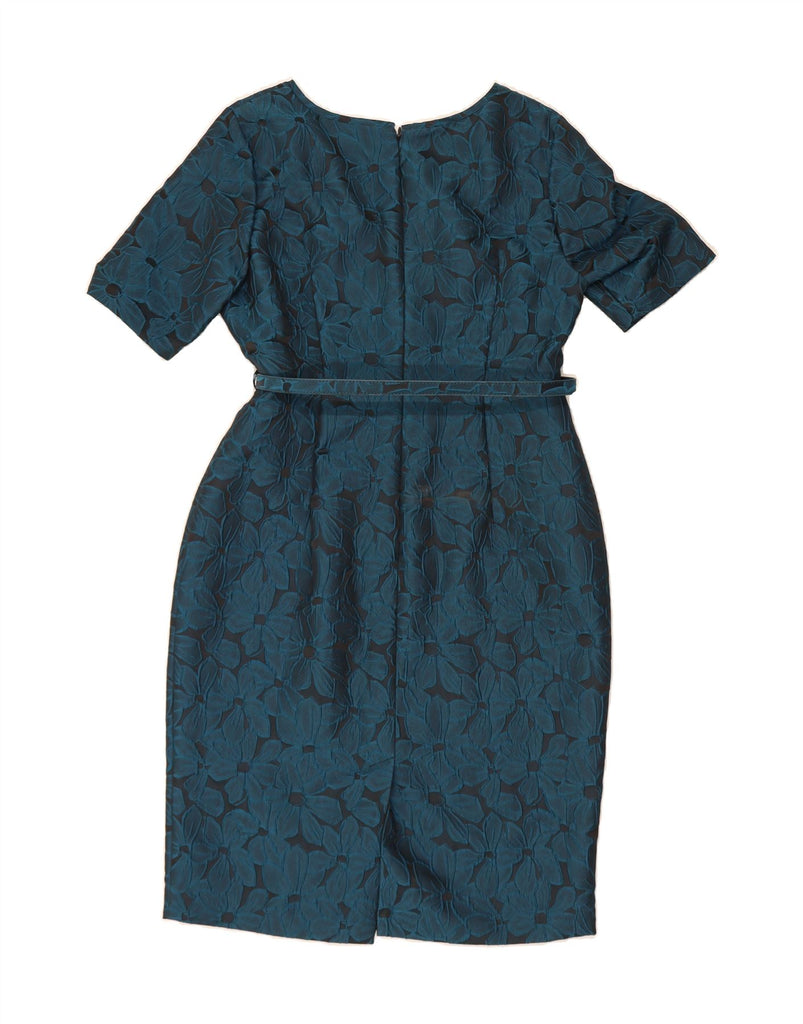 BETTY JACKSON Womens Sheath Dress UK 16 Large Blue Floral Polyester Vintage Betty Jackson and Second-Hand Betty Jackson from Messina Hembry 