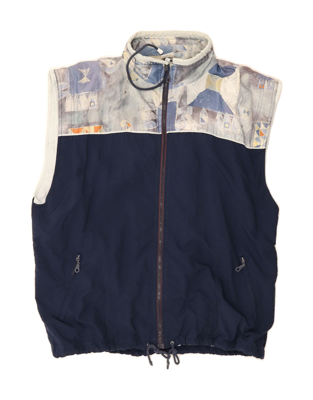 TACTEL Womens Tracksuit Top Jacket UK 22 3XL Navy Blue Colourblock Vintage Tactel and Second-Hand Tactel from Messina Hembry 