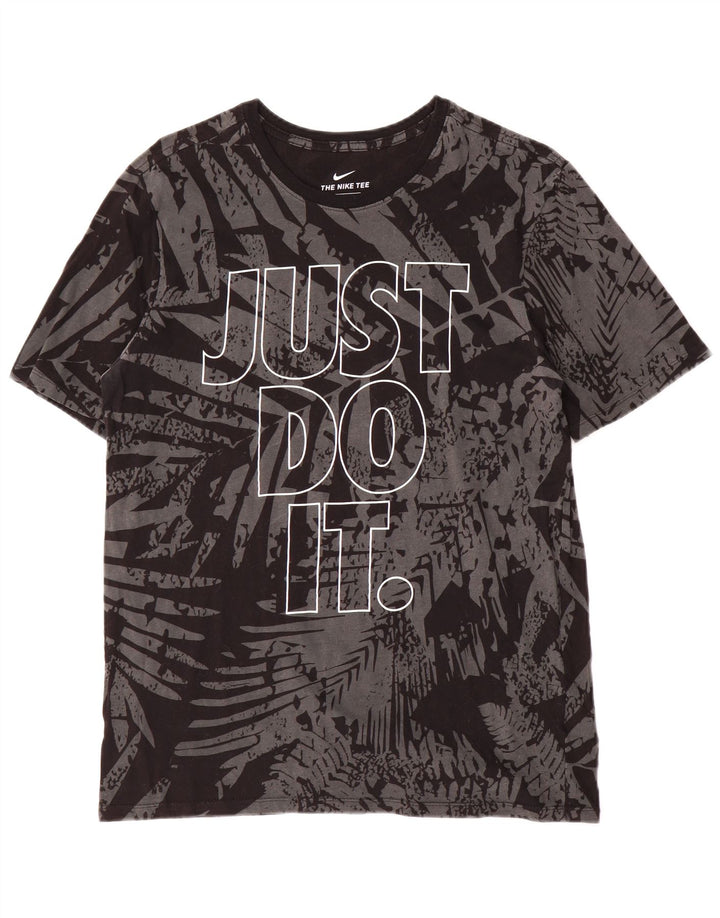 Nike Mens Athletic Cut Abstract Pattern Graphic T-Shirt Top Medium Grey