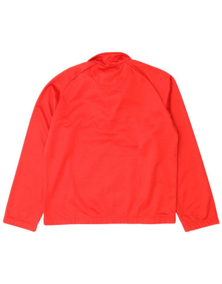 KAPPA Mens Zip Neck Top Long Sleeve Medium Red Polyester