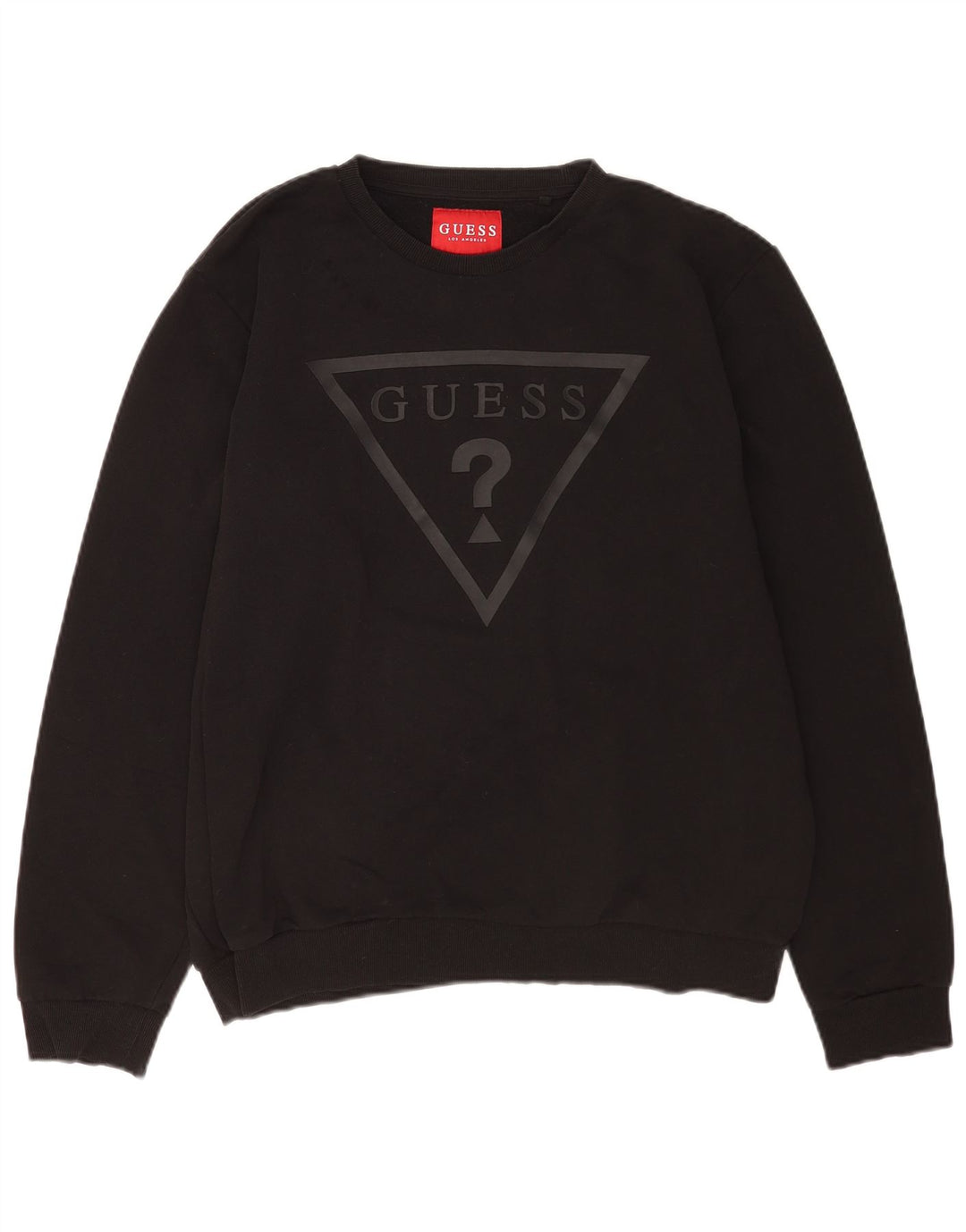 Guess Mens Graphic Sweatshirt Jumper XL Black Cotton