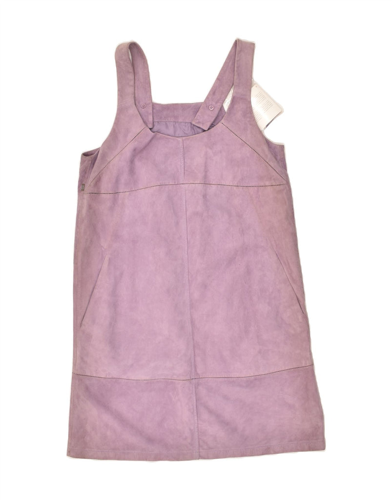 VINTAGE Womens Dungaree Dress UK 12 Medium Pink Polyester | Vintage Vintage | Thrift | Second-Hand Vintage | Used Clothing | Messina Hembry 