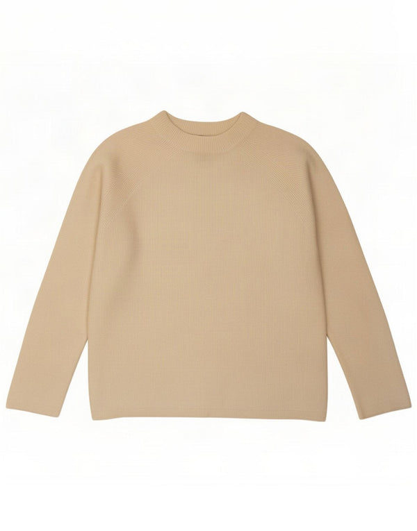 Massimo Dutti Womens Boat Neck Jumper Sweater UK 14 Medium Off White Wool