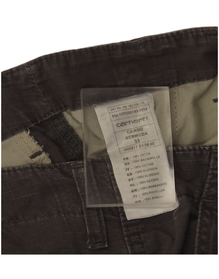 Carhartt Mens Cargo Shorts W33 Medium Grey Cotton
