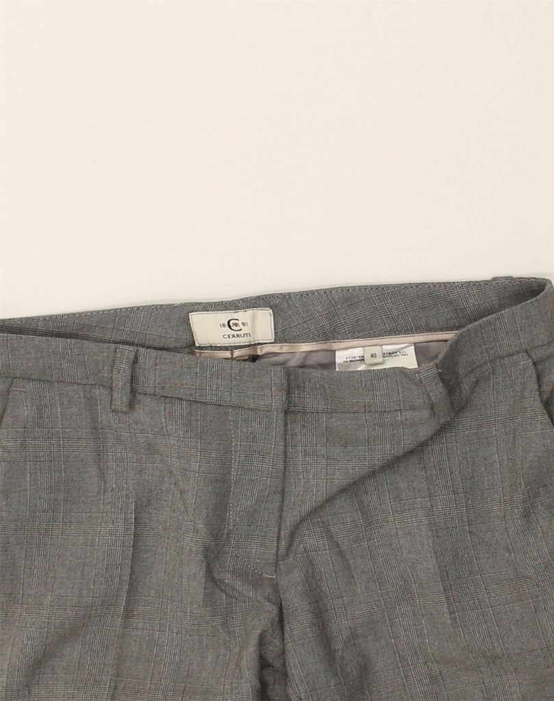 CERRUTI 1881 Womens Slim Suit Trousers EU 40 Medium W29 L24 Grey Check | Vintage Cerruti 1881 | Thrift | Second-Hand Cerruti 1881 | Used Clothing | Messina Hembry 