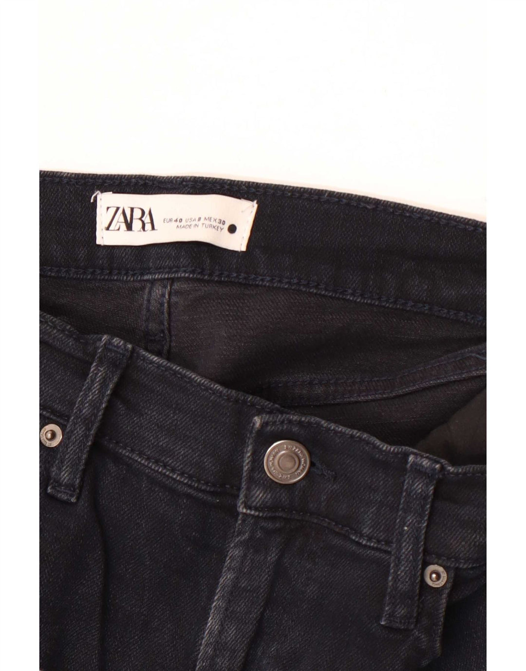 Zara Womens Straight Jeans EU 40 Medium W30 L26 Navy Blue