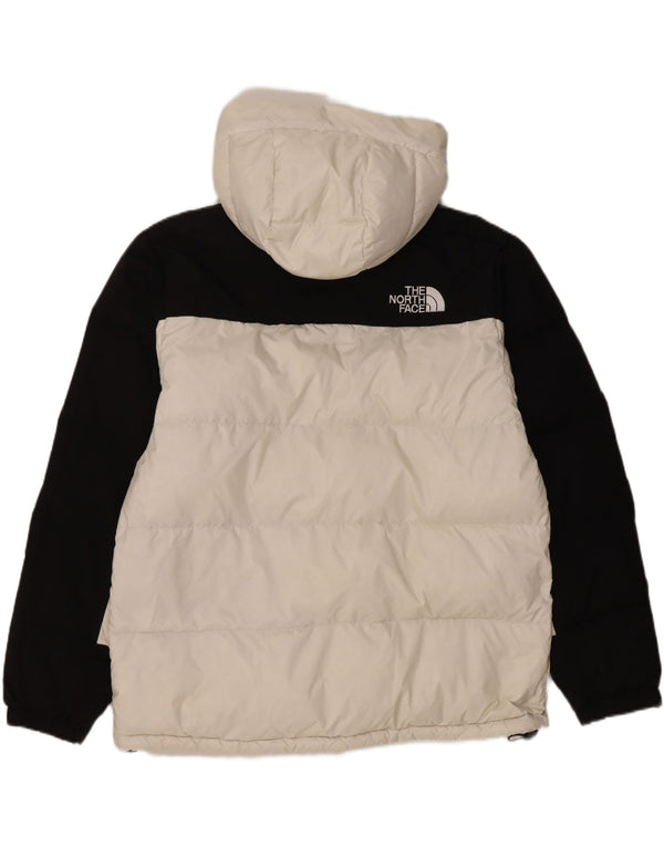 The North Face Mens Hooded Padded Jacket UK 40 Large White Colourblock