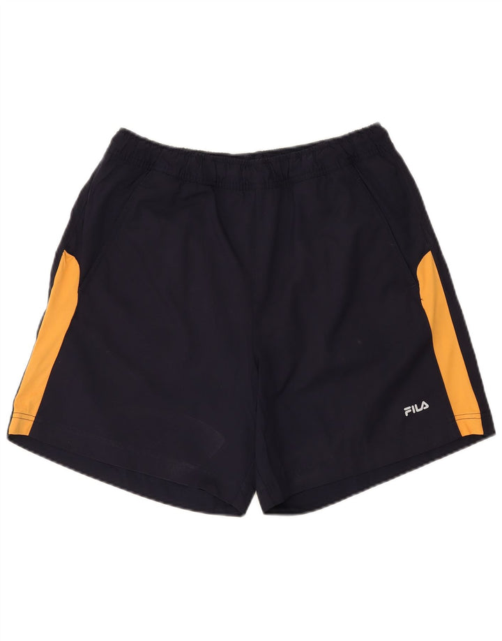 FILA Mens Sport Shorts Medium  Navy Blue Polyester