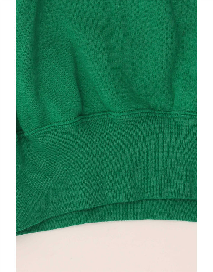 Sergio Tacchini Mens Polo Neck Sweatshirt Jumper Small Green Colourblock