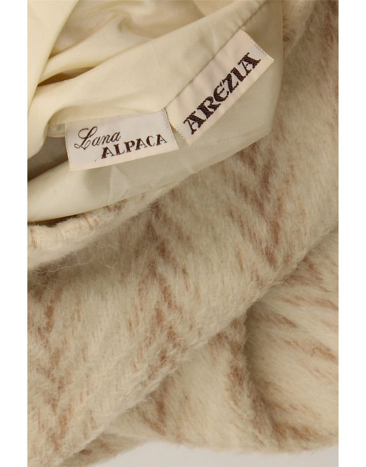 Arezia Womens Oversized Duffle Coat UK 20 2XL Beige Herringbone Wool