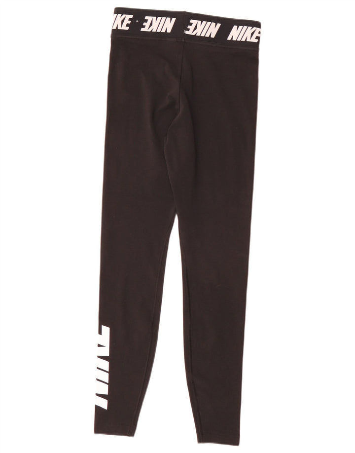 Adidas Womens Graphic Leggings UK 4 XS Black Polyester