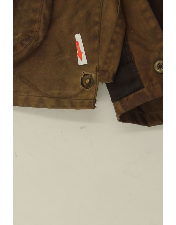 Barbour Mens Waxed Cotton Jacket UK 40 Large Brown Cotton