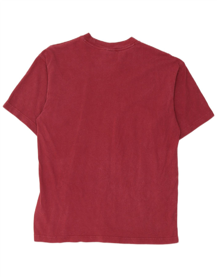 Adidas Mens T-Shirt Top Small Burgundy Cotton