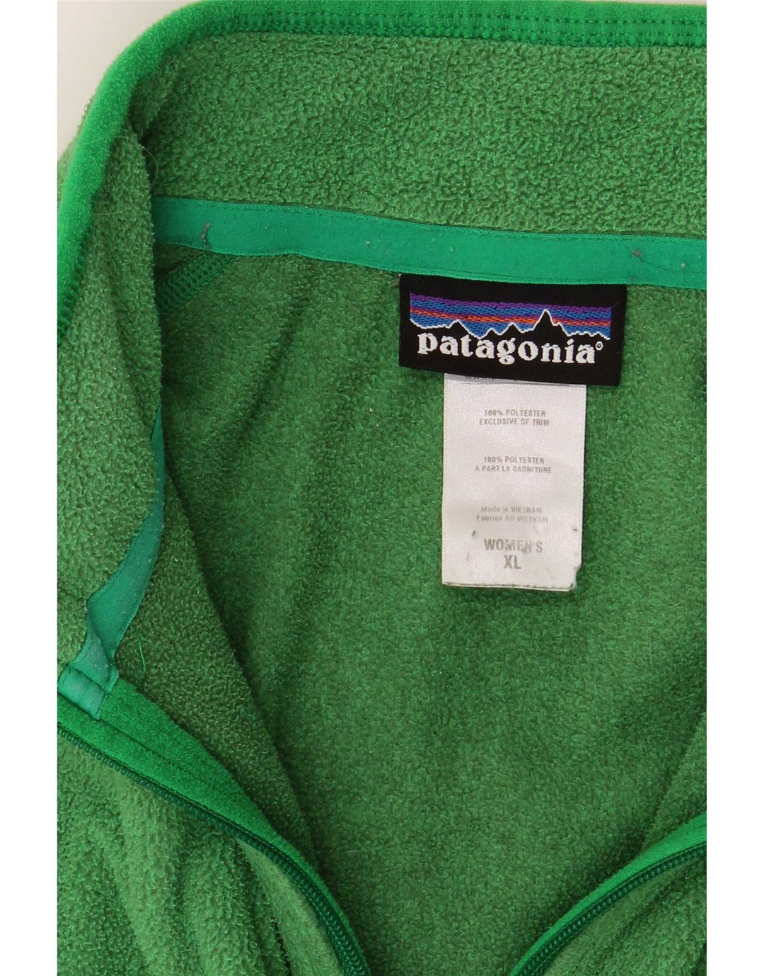 Patagonia Womens Fleece Jacket UK 18 XL Green Polyester