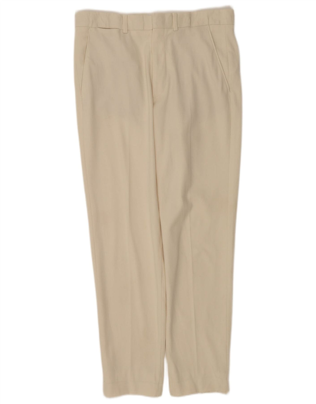 Zara Womens Straight Chino Trousers EU 40 Medium W31 L28 Off White