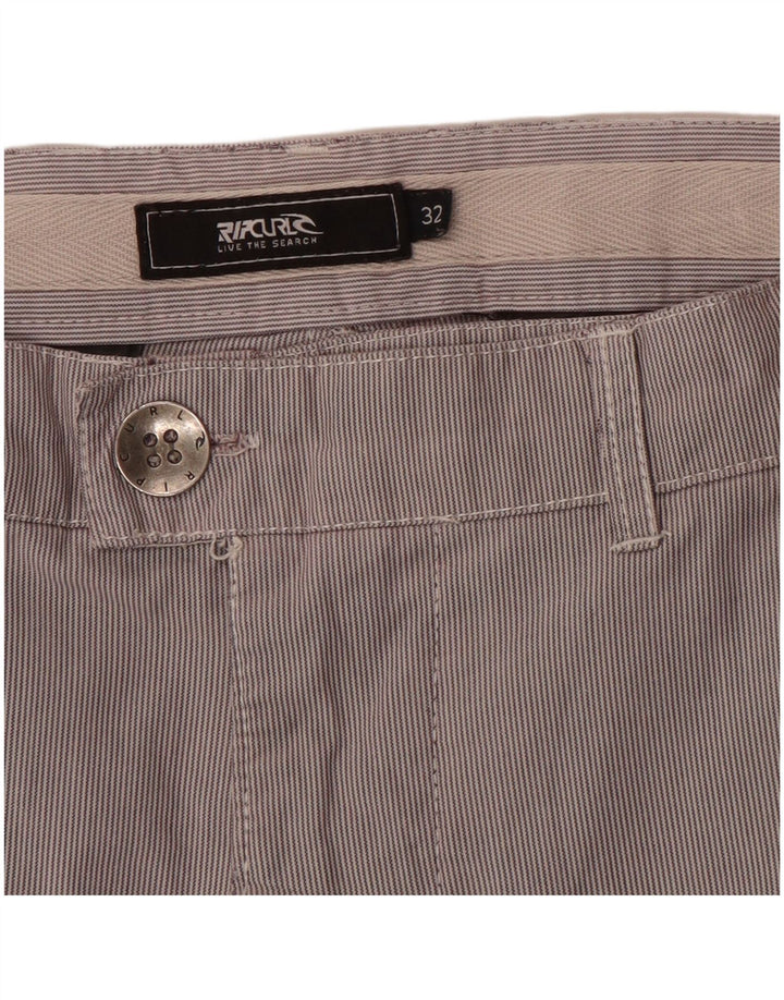 Rip Curl Mens Chino Shorts W32 Medium Grey Pinstripe